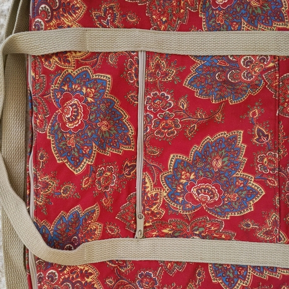 Paisley Floral Weekender Overnight Tote Duffel Shoulder Bag - Picture 5 of 17